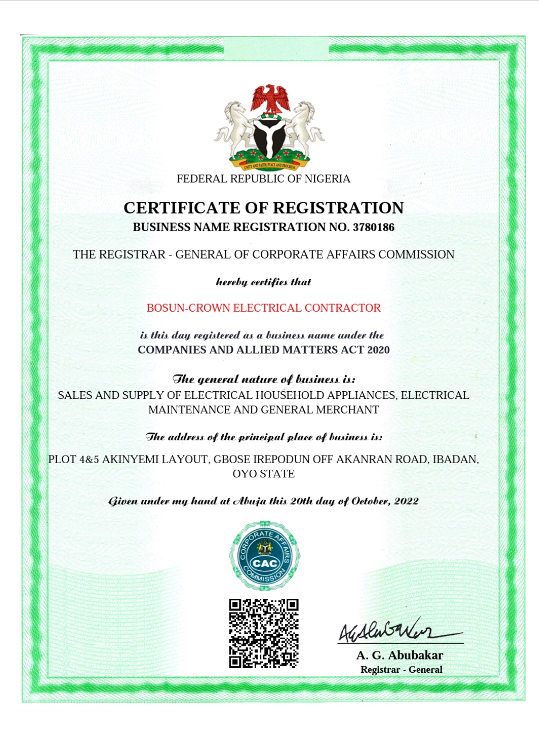 CAC Registration